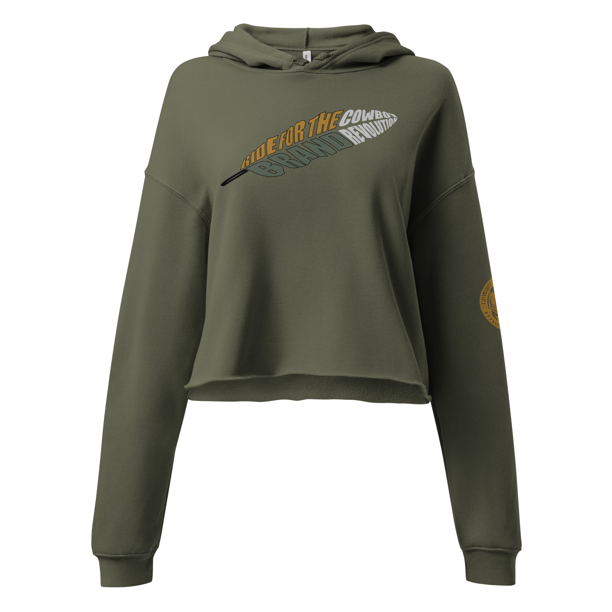 "Ride For The Brand" Cowboy Revolution Women's Crop Hoodie