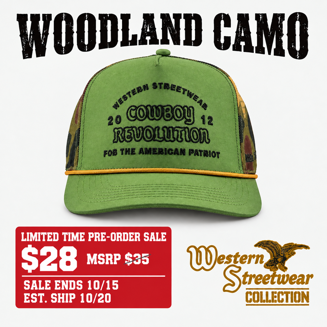 The Point "Western Streetwear" Logo - Green / Woodland Camo
